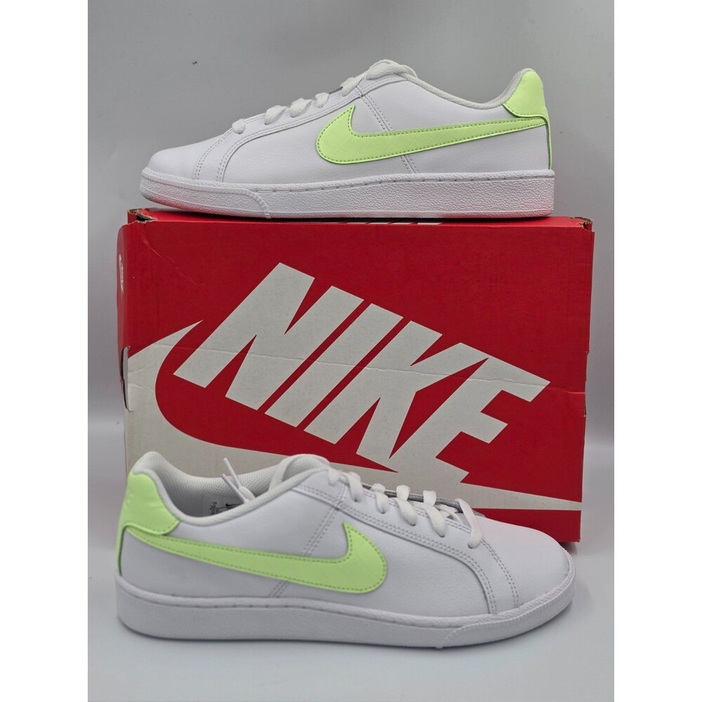 Nike Court Royale White Barely Volt 749867 121 Women 9 Men 7.5 New With Box